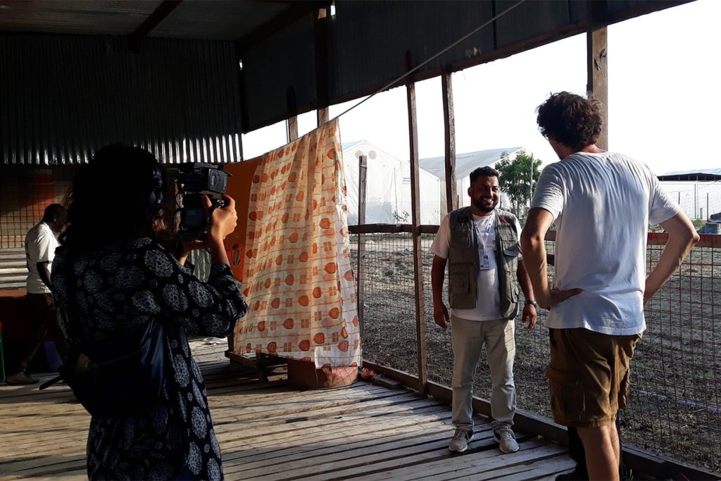 Baptiste rencontre Samiullah, coordinateur terrain au Soudan du Sud, d'origine afghane